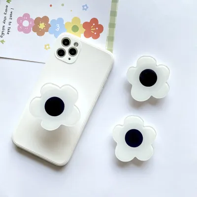 Cute White Flower Phone Holder Plastic