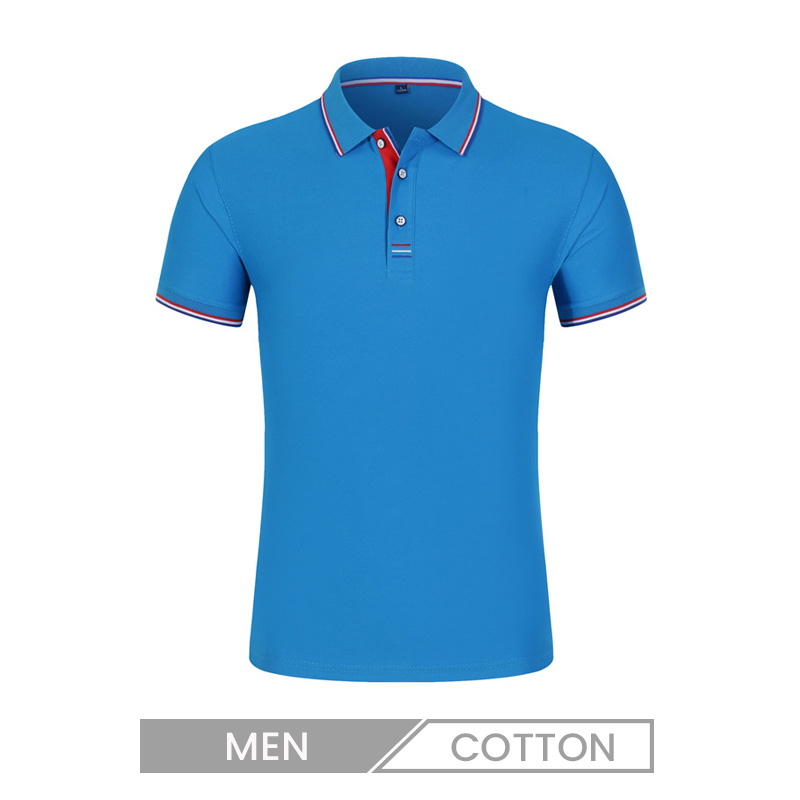 Wholesale 95% Cotton Men Solid Color Short Sleeves Lapel