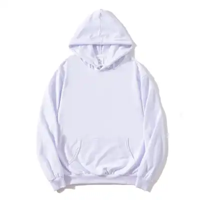 Unisex Solid Color Long Sleeve Pullover Hoodie Custom