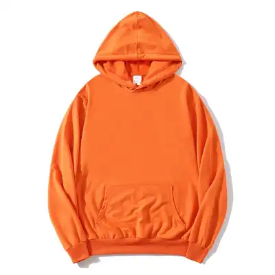 Unisex Solid Color Long Sleeve Pullover Hoodie Custom