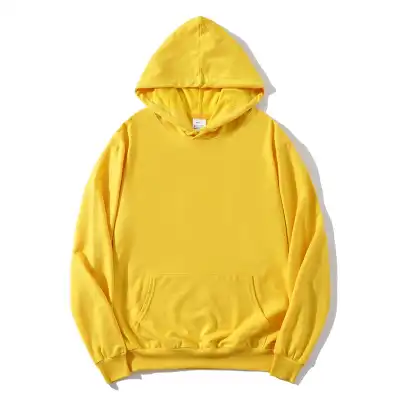 Unisex Solid Color Long Sleeve Pullover Hoodie Custom