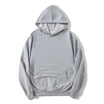 Unisex Solid Color Long Sleeve Pullover Hoodie Custom