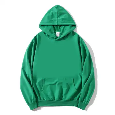 Unisex Solid Color Long Sleeve Pullover Hoodie Custom