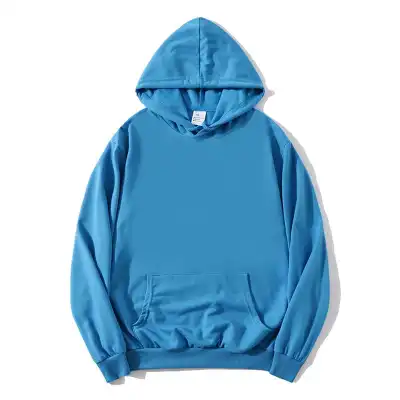 Unisex Solid Color Long Sleeve Pullover Hoodie Custom