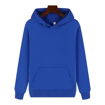 Unisex Solid Color Long Sleeve Basic Pullover Hoodie