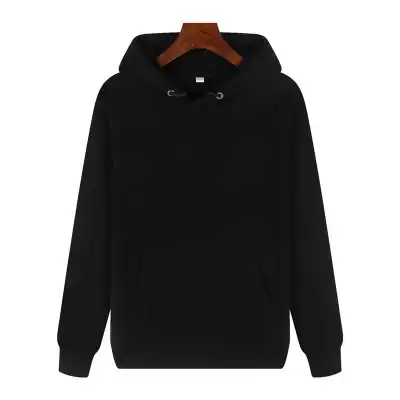Unisex Solid Color Long Sleeve Basic Pullover Hoodie