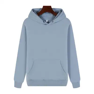 Unisex Solid Color Long Sleeve Basic Pullover Hoodie
