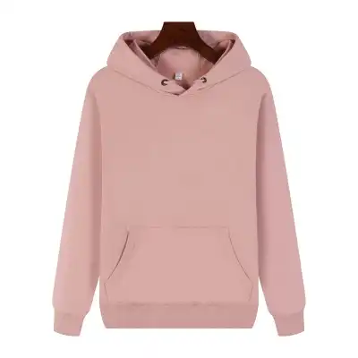 Unisex Solid Color Long Sleeve Basic Pullover Hoodie