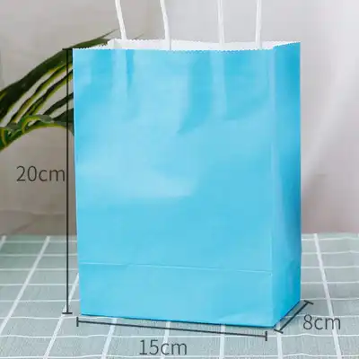 Custom Printed Kraft Paper Vertical Tote Shopping Bag for Clothing Storage (50 Pcs)