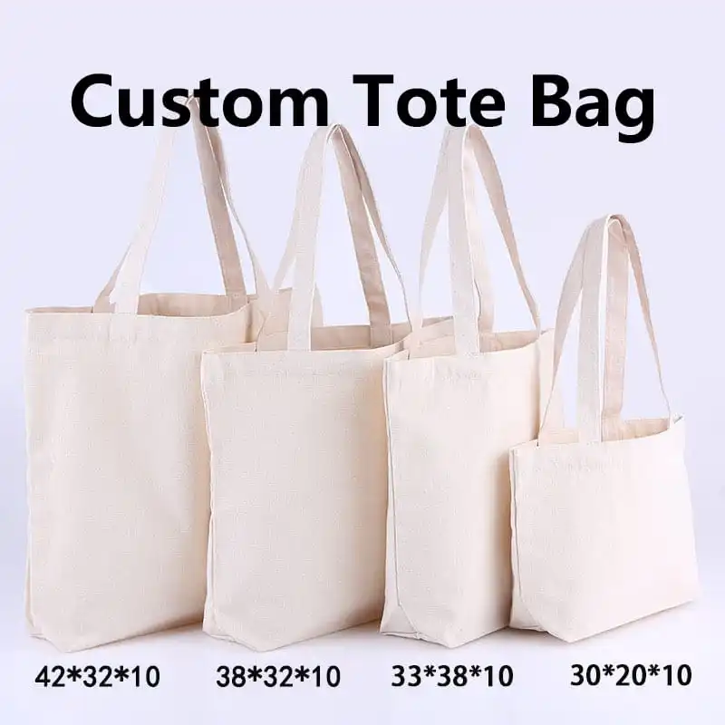 Customizable Blank Canvas Tote Bag