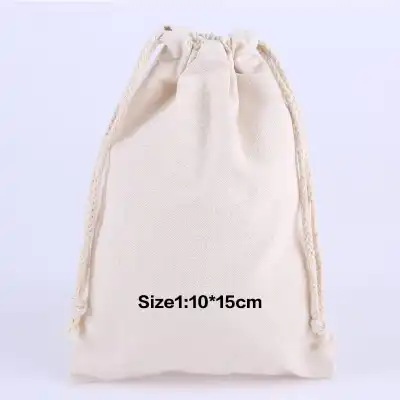 Customizable Blank Drawstring Canvas Bag