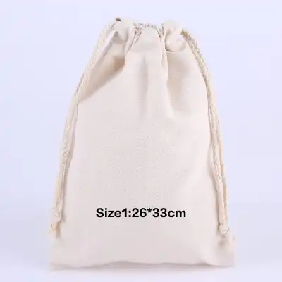 Customizable Blank Drawstring Canvas Bag