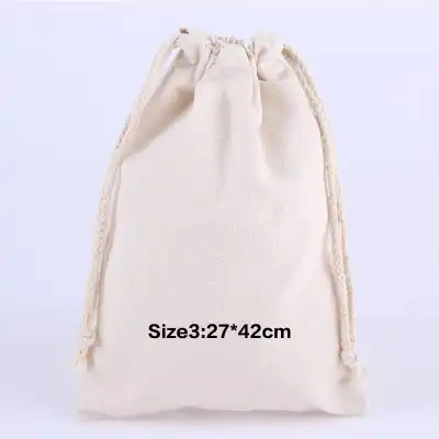 Customizable Blank Drawstring Canvas Bag