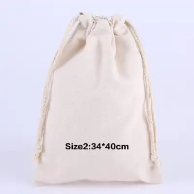Customizable Blank Drawstring Canvas Bag