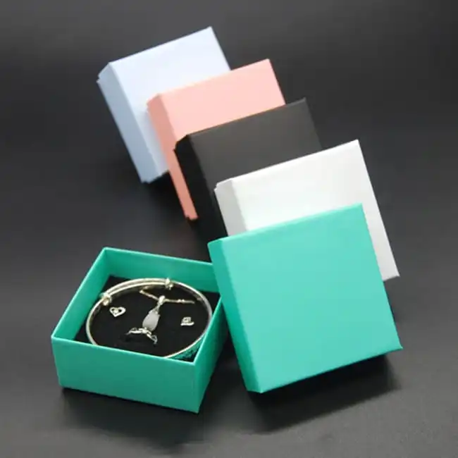 Customizable Solid Color Square Jewelry Box