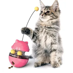 Leaky Food Ball Decor Tumbler Cat Feeding Toy Interactive Pet Enrichment