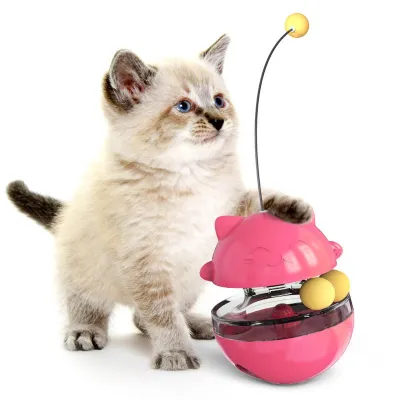 Leaky Food Ball Decor Tumbler Cat Feeding Toy Interactive Pet Enrichment