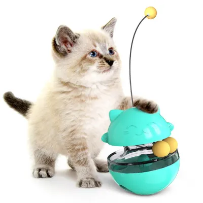 Leaky Food Ball Decor Tumbler Cat Feeding Toy Interactive Pet Enrichment