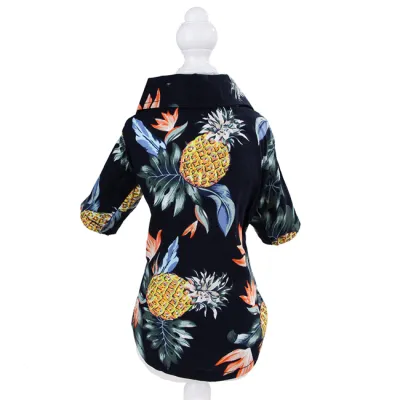 Hawaii Pineapple Print Pet Shirt Summer Casual Dog Cat Clothes
