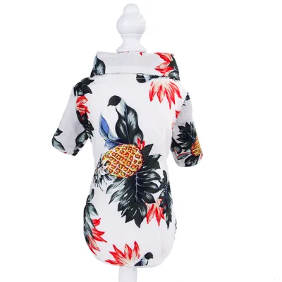 Hawaii Pineapple Print Pet Shirt Summer Casual Dog Cat Clothes
