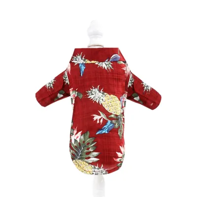 Hawaii Pineapple Print Pet Shirt Summer Casual Dog Cat Clothes