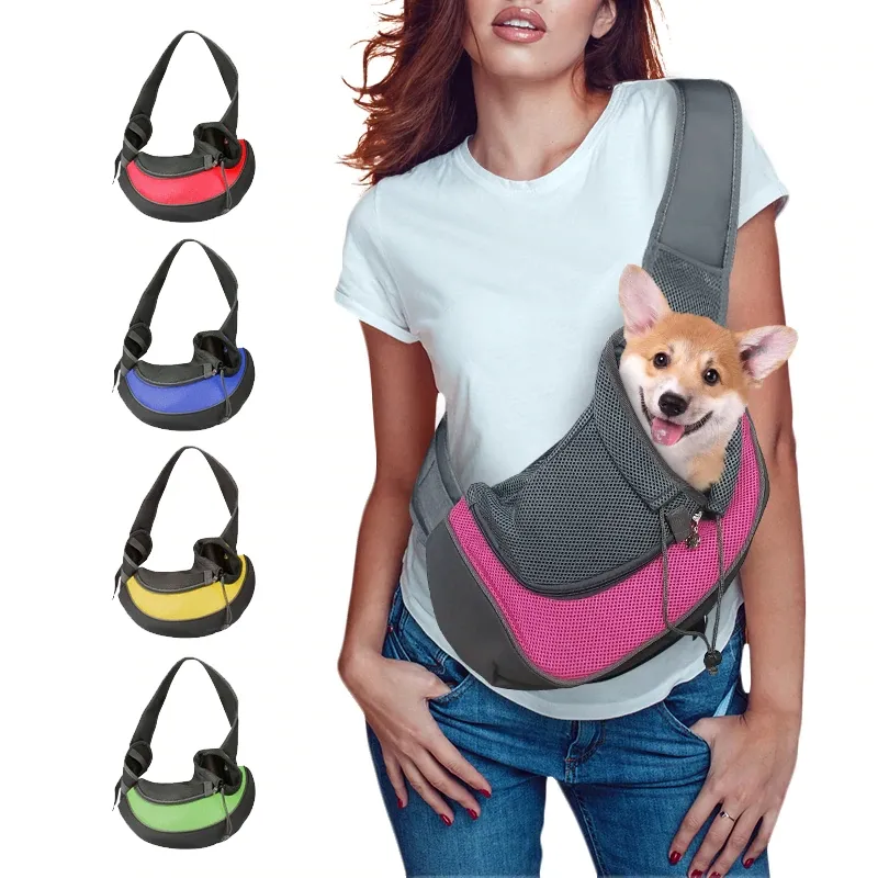 Outdoor Travel Portable Comfort Pet Carriers Net Mesh Soft