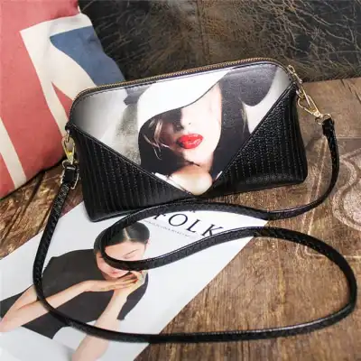 Fashion Color Blocking Printed Patchwork Zipper Square Crossbody Bag