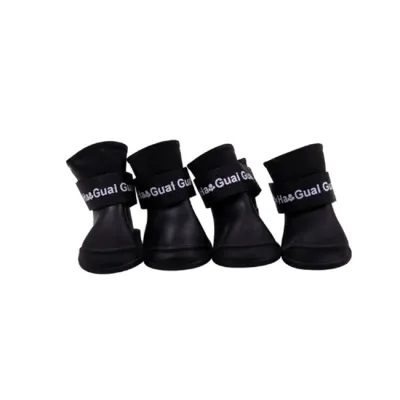 S-L 4pcs Pet Dog Silicone Rain Shoes, Waterproof Outdoor Pet Boots