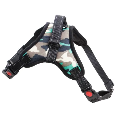 Leopard Print Nylon Padded Dog Vest with Leash for Large Dogs S-5XL