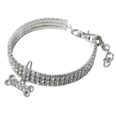 Fashion Crystal Shiny Dog Collar with Rhinestone for Pets S-3XL