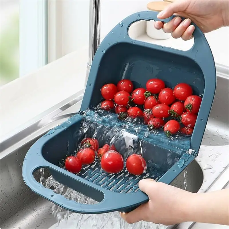 Collapsible Kitchen Plastic Fruit Wash Basket