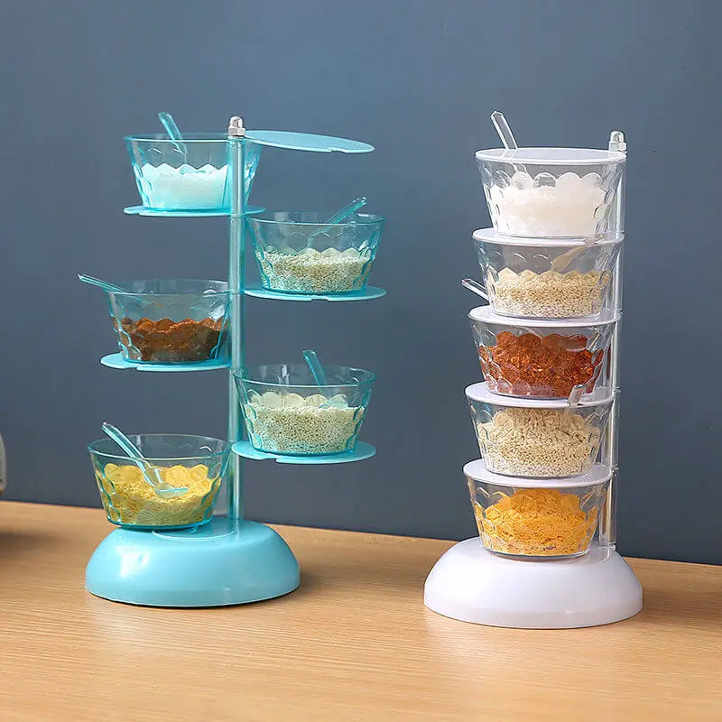 PP Multilayer Seasoning Box for Home Kitchen Spice Organizer