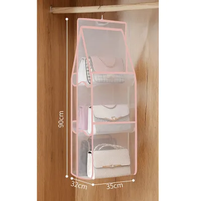 Multifunctional Six Compartment Storage Hanging Bag with PVC and Nylon