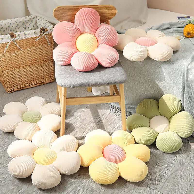 Cute Daisy Shape Bedroom Cushion Nylon Polyester Throw Pillow