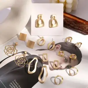 Women's Temperament Geometric Design Earrings Alloy