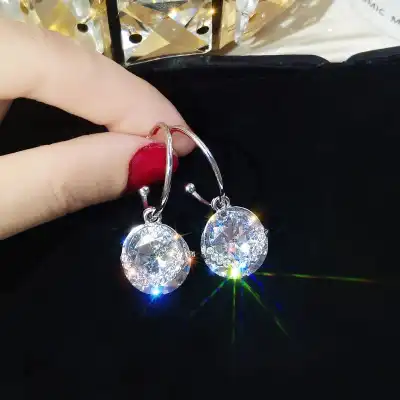 Fashion Rhinestone Decorative Alloy Stud Earrings