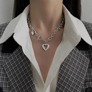 Women's Fashion Heart Shaped & OT Design Alloy Necklace