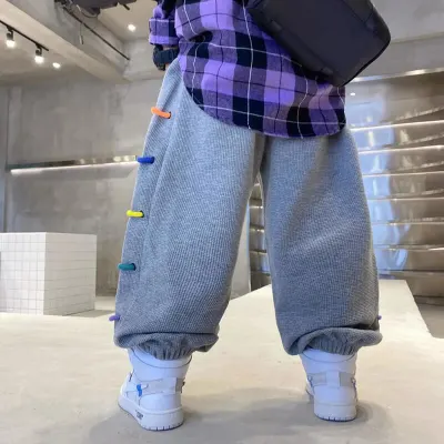 Boys Fashion Rainbow Tether Design Casual Cotton Pants