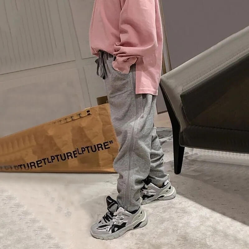 Wholesale Girls Fashion Solid Color Zipper Design Pants