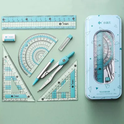 7pcs/set Student Multifunctional Drawing Tools Set with Plastic and Metal Materials