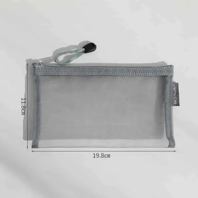See Through Nylon Pencil Case Simple Tulle Transparent Pen Bag