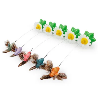 Electric Colorful Butterfly Bird Cat Toys Decoration