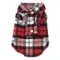 XS-XL Dog Short Sleeve Plaid Pattern Cotton Shirt