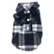 XS-XL Dog Short Sleeve Plaid Pattern Cotton Shirt