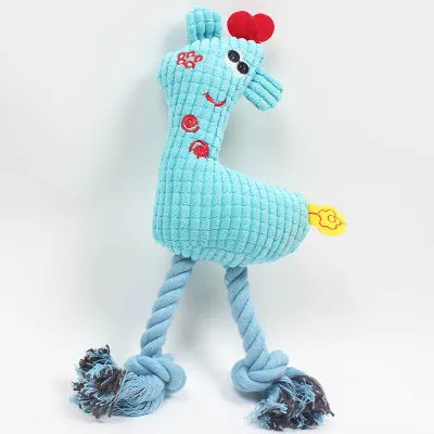 Pet Cotton Rope Plush Fawn Squeaky Toy