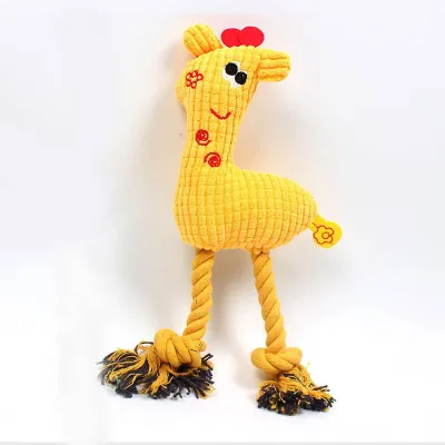 Pet Cotton Rope Plush Fawn Squeaky Toy