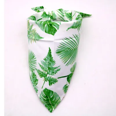 Tropical Flamingo Printed Cotton Triangle Scarf for Pets - Home Pet Products