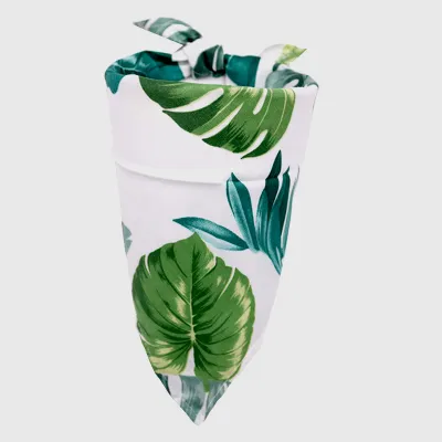 Tropical Flamingo Printed Cotton Triangle Scarf for Pets - Home Pet Products