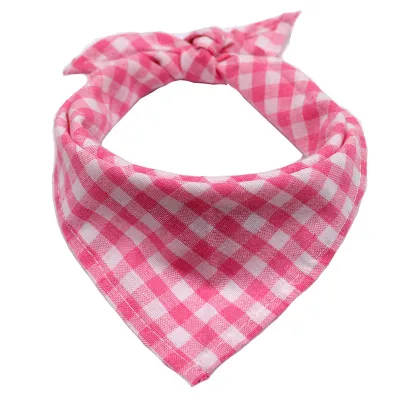 Pet Triangle Plaid Scarf for Cats and Dogs, Adjustable Sizes S-M, Soft Cotton Home Pet Products
