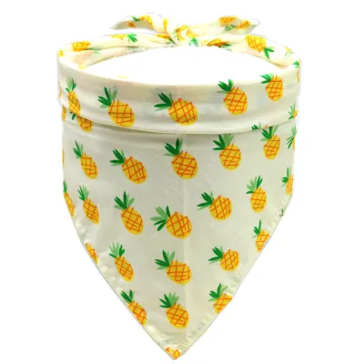 Pets Fruit Duck Printed Cotton Triangle Scarf for Small Animals